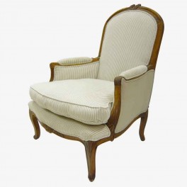 L UPHOLSTERED FRENCH ARMCHAIR