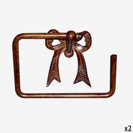 SM BROWN WC TOWEL HOLDER BOW 