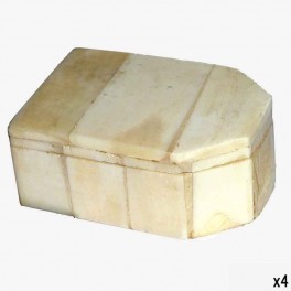 SMALL WHITE BONE BOX WITH SHAPE