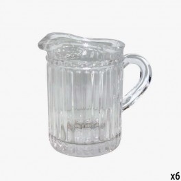 SMALL STRIPED GLASS PITCHER