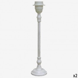 WHITE LAMP ROUND BASE 2 CIRCLES