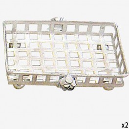 SQUARE WH GRILLE SOAP DISH FLOWE