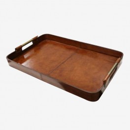 L RCTG ANT LEATHER TRAY IRON HAN