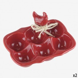 RCTG RED EGG HOLDER OF 6 WITH HE