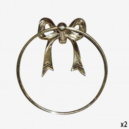 WC LOW GOLDEN BOW TOWEL RING
