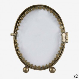 OVAL GOLDEN PICTURE FRAME BALL L