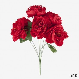 FLOWER BOUQUET OF 7 RED PEONY