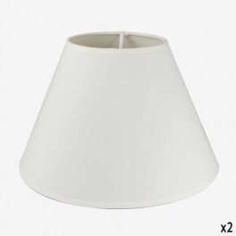 45cm ROUND WHITE COTTON LAMPSHAD