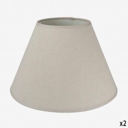50cm ROUND TAUPE LINEN LAMPSHADE