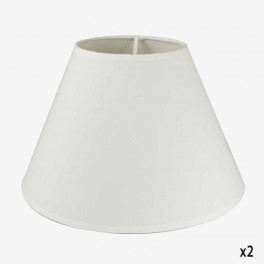 20cm ROUND WHITE COTTON LAMPSHAD