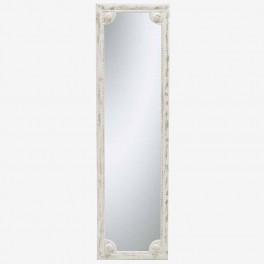 TALL NARROW MIRROR WHITE PICKLED