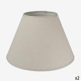 45cm ROUND TAUPE LINEN LAMPSHADE