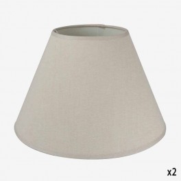 16cm ROUND TAUPE LINEN LAMPSHADE