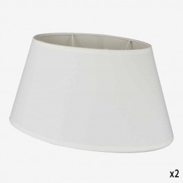 19,5cm OVAL WHITE COTTON LAMPSHA