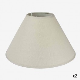 35cm TAUPE LINEN CHINESE LAMPSHA