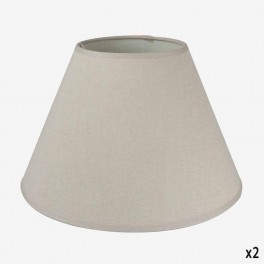40cm ROUND TAUPE LINEN LAMPSHADE