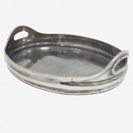 LARGE OVAL SILVER TRAY HANDLE