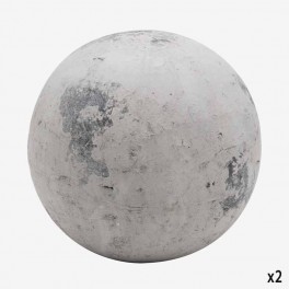 L ROUND SEATED WH GREY BALL