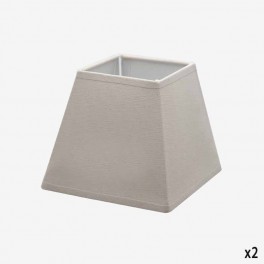 15,5cm SQ TAUPE LINEN LAMPSHADE