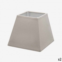 20cm SQ TAUPE LINEN LAMPSHADE
