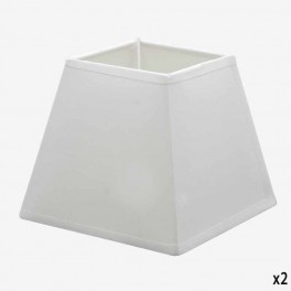 25,5cm SQ  WHITE COTTON LAMPSHAD