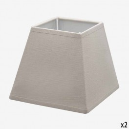 25,5cm SQ TAUPE LINEN LAMPSHADE