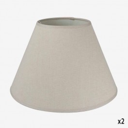20cm ROUND TAUPE LINEN LAMPSHADE