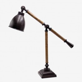 BLACK WOOD LAMP MOVABLE ARM LAMP