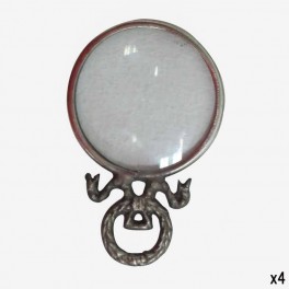 SILVER MAGNIFYING GLASS LAUREL W