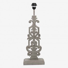 NARR TALL WOODEN TAUPE LAMP