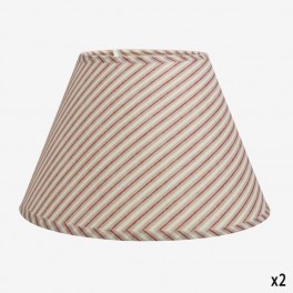 40 R STRIPED LINEN LAMPSHADE