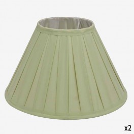 45cm  GREEN FINE COTTON LAMPSHAD