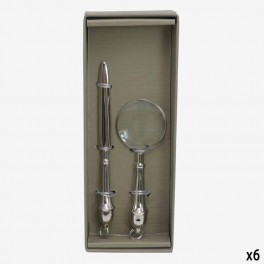 SM SILVER MAGNIFYING GLASS LETTE