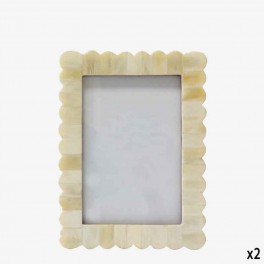 MD WH BONE PICTURE FRAME 13x18 W