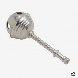 ANTIQ SILVER RATTLE WITH HANDLE