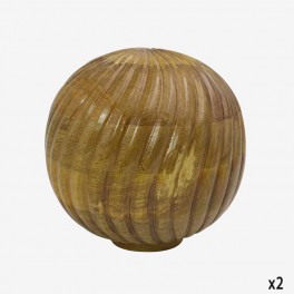 LARGE FLUTED N WOOD BALL