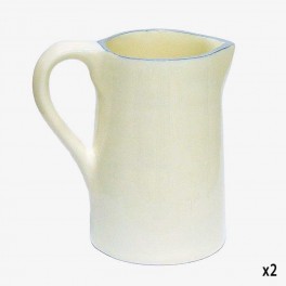 SMALL TALL SILVER WHITE PITCHER