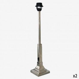 SMOOTH SILVER LAMP LADDER BASE S