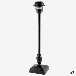 SMALL SMOOTH BLACK LAMP SQ STAND