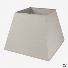 35,5cm TAUPE LINEN LAMPSHADE