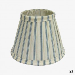 16cm BLUE STRIPED SILK LAMPSH NA
