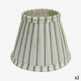 30cm BL STRIPED SILK LAMPSH COUP
