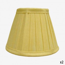 16cm YELLOW SILK LAMPSHADE WITH 