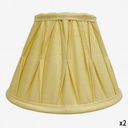 35cm YELLOW SILK CATHEDRAL LAMPS