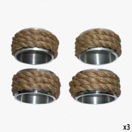 S/4 SILVER ROPE NAPKIN RING