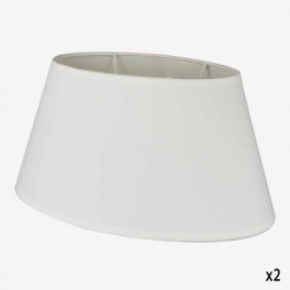 25cm OVAL WHITE COTTON LAMPSHADE
