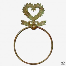 WC FRENCH  CROWN BOW TOWEL RING