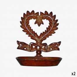 WC BROWN SOAP DISH BOW CROWN