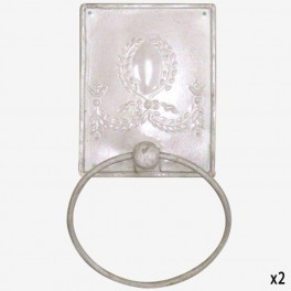 WC WHITE TOWEL RING GARLAND FRIE