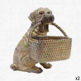 LIGHT DOG WITH BASKET IN MOUTH 